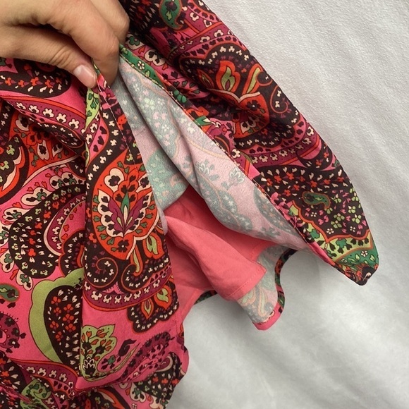 Anthropologie The Korner Paisley Colourful Puff Sleeved Mini Dress - Size Small - Picture 11 of 16